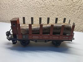 Märklin 1772, Spur 0,  Holzwagen mit Holzstamm