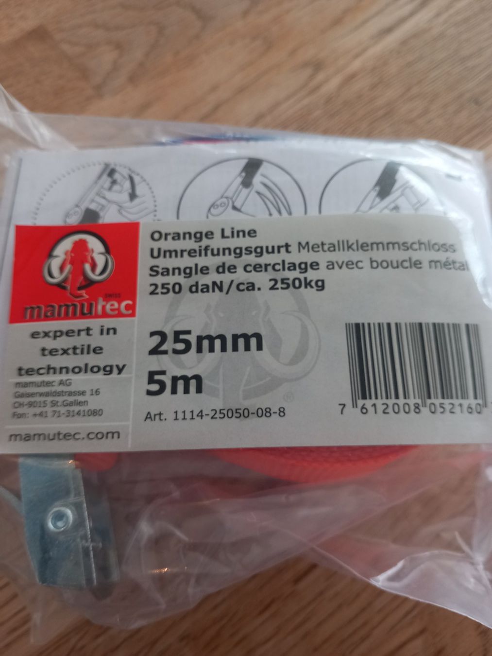 Bindegeräte: Umreifungsgurt mamutec 5m – Neu und originalverpackt aus Thun von Beas-Allerlei 2