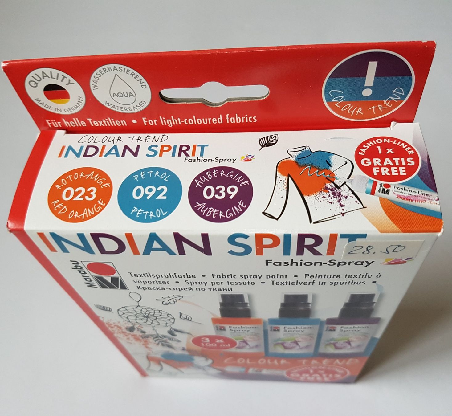 Colori: Textil-Sprühfarbe "Indian Spirit" oder "Sparkling Night" – Nuovo e nell'imballaggio originale da Dürrenäsch venduto da Bastelnde 2