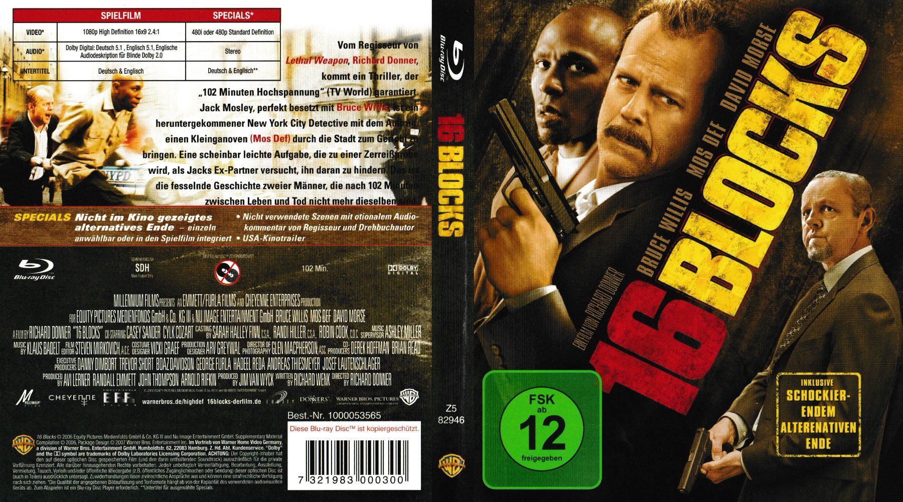 Alle DVDs: Blu-Ray - 16 Blocks – Gebraucht aus Langnau am Albis von MediaRescuerKeLoX