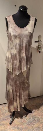 Sommerliches zweiteiliges Outfit in Beige/Braun Gr. 38 ATTIL