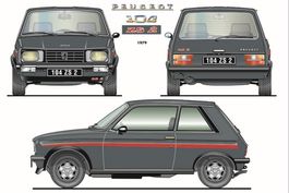 Blechschild-PEUGEOT 104 ZS 2