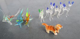 Setzkasten Figuren aus Glas (Fische, Bambi, etc.) 8x