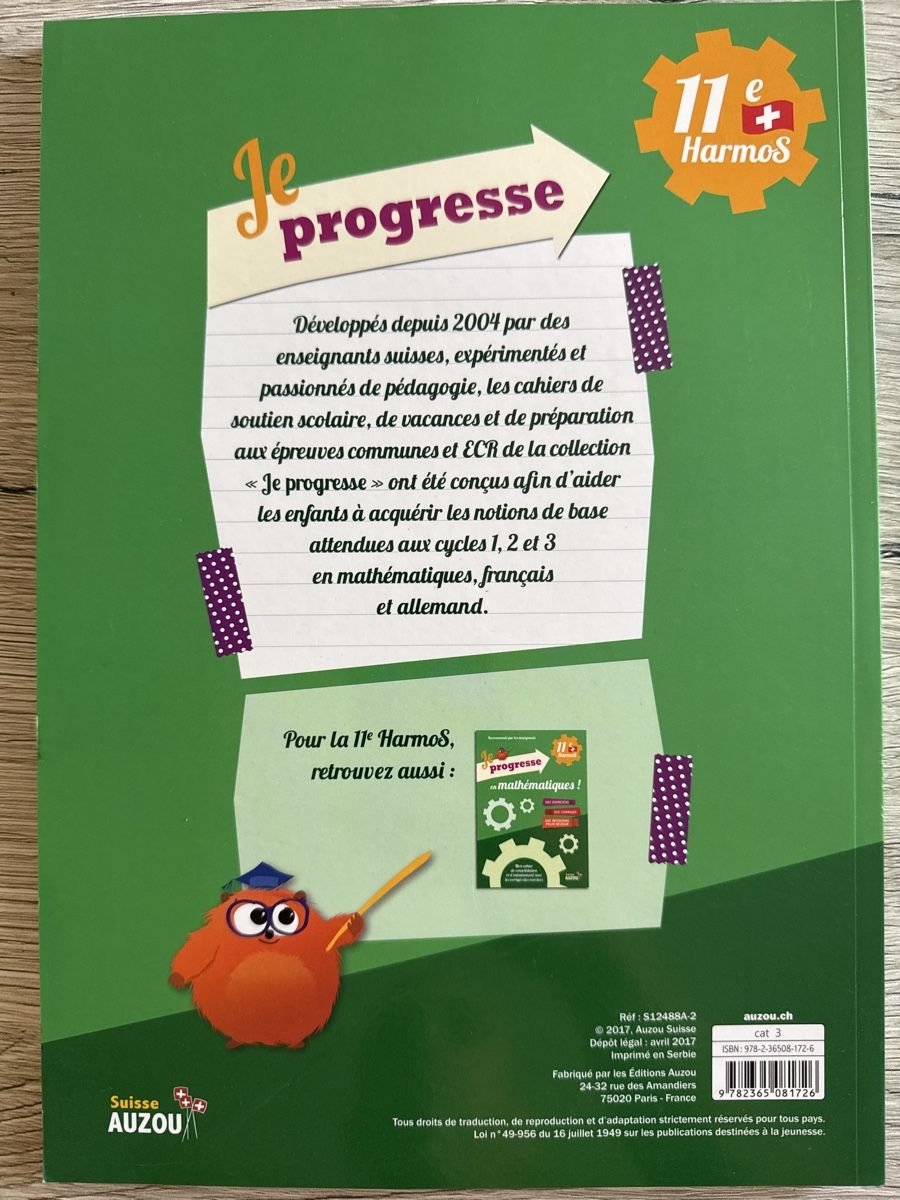 Libri: Je progresse en français 11e Harmos – Nuovo e nell'imballaggio originale da Genève venduto da DoualS 1