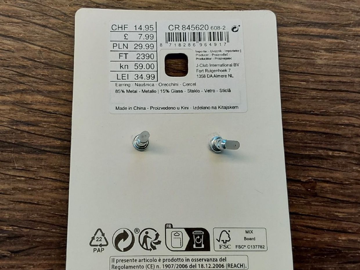 Orecchini pendenti & Orecchini a lobo: 3 Paar Ohrstecker neu – Nuovo e nell'imballaggio originale da Köniz venduto da scopello12 2