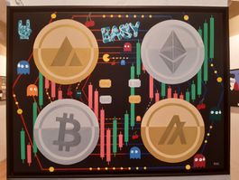 ⭐Peinture pop art edition 80x60-Bitcoin/crypto/nft/metavers