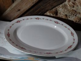 grosse Langenthal Porzellan Platte Tablett Rosen 40,5 cm