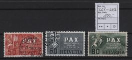 3 x Paxmarken Nr, 267 + 268 + 269 schön gestempelt Kat.100.-