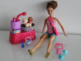 Barbie Tierpflegeset mit Puppe und Zubehör Mattel aus 1998
