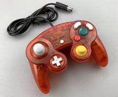 Game Cube Controller Joypad clear red transparent rot NEU