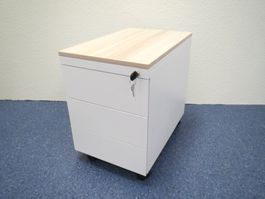 Bürokorpus weiss/Pflaume Dekor neu aus Liquidation