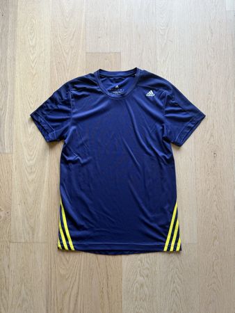 Adidas Sport T-Shirt, Dunkelblau/Gelb