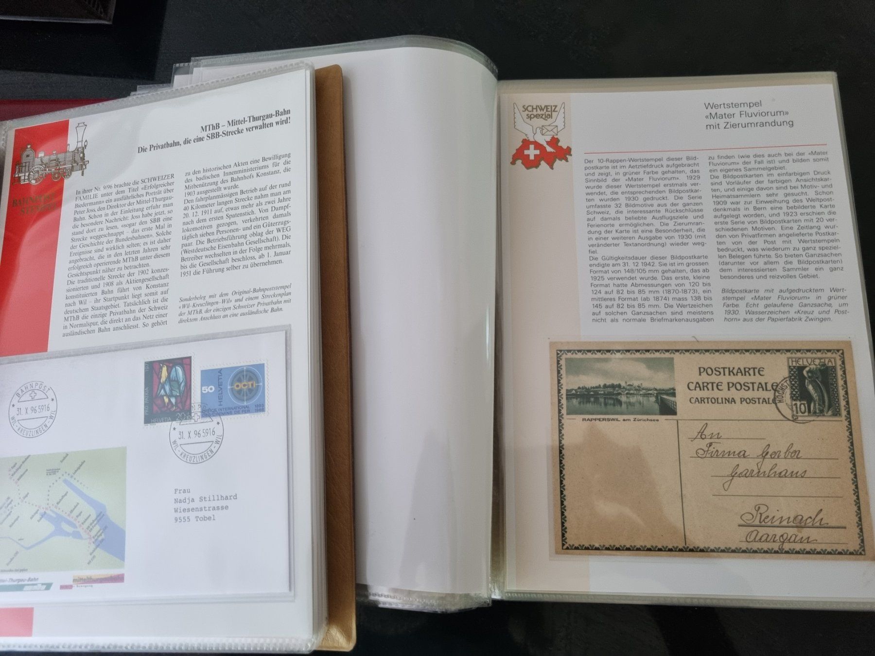 Tutti i francobolli: 2 Luxusalben "Schweiz Spezial" + CH Bahnpost Stempel – Usato da Gümligen venduto da Geniusbuy 6