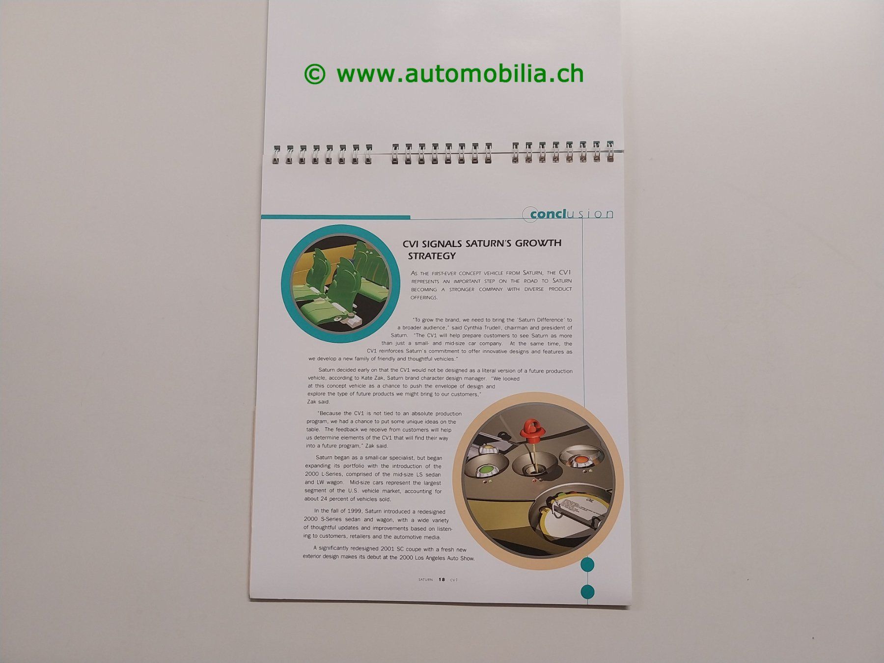 Documenti: Saturn CV1 Concept 2000 Prospekt englisch – Usato da Weingarten-Kalth venduto da Bettelbruenneli 6