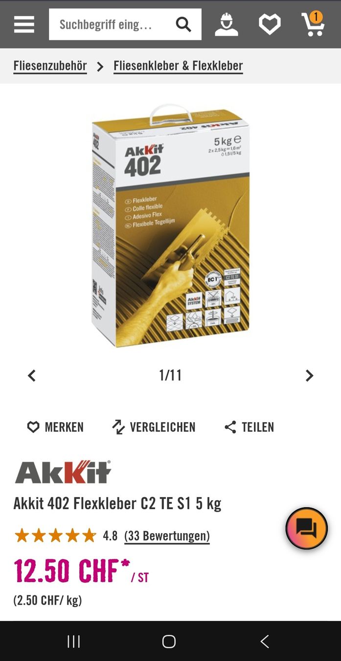 Matériau de remplissage: AkKit 402 Flexkleber 5kg  – D'occasion à Lostorf par _Venus_ 1