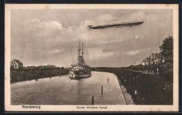 Rendsburg, Kaiser Wilhelm Kanal mit Zepp