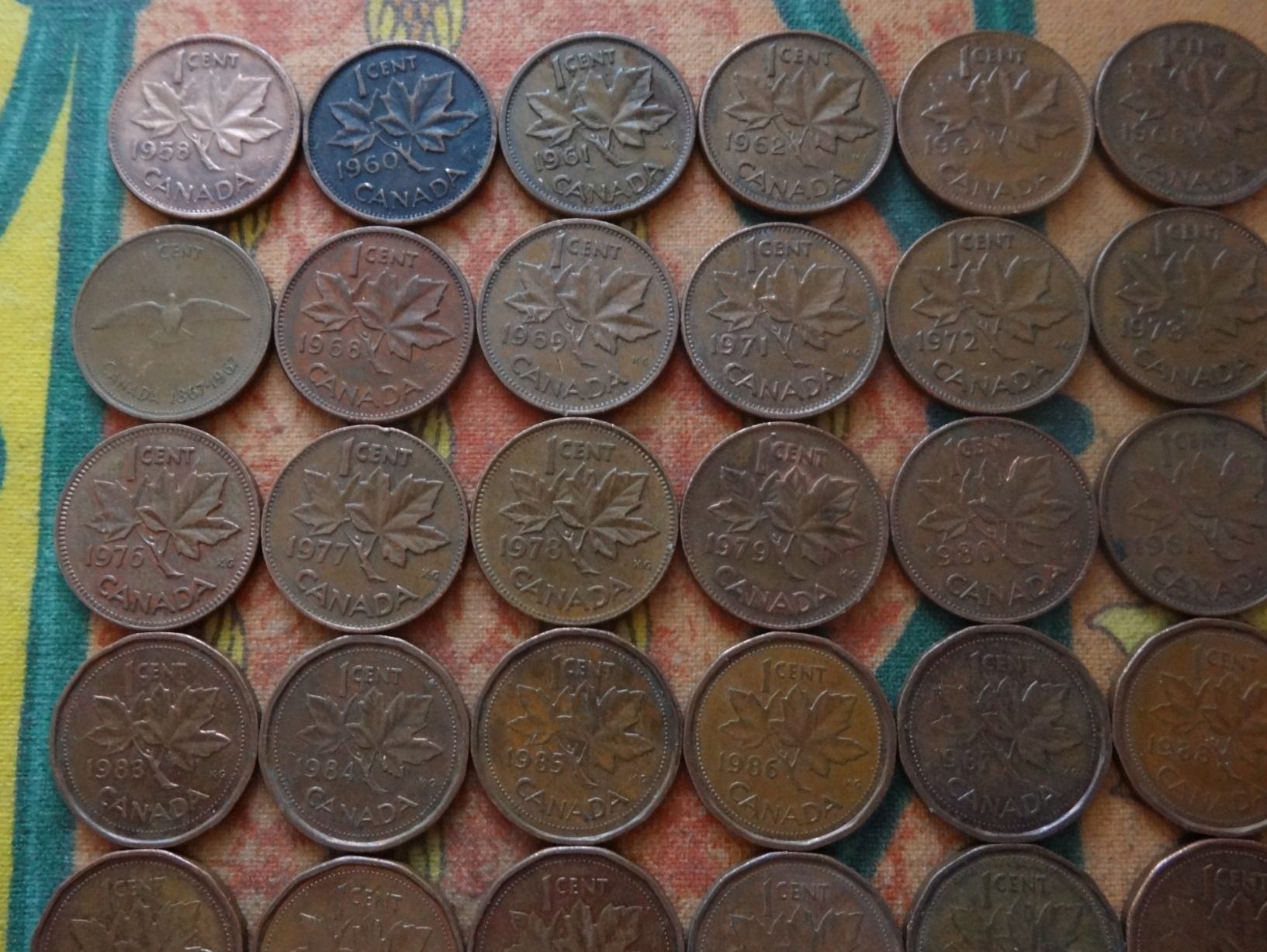 Toutes les monnaies: CANADA  Lot   49x   1 Cent   1958 à 2010 – D'occasion à Romanel-sur-Lausanne par Swift13 1