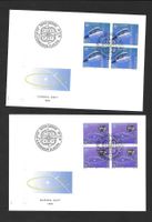 2 FDC 812 - 813 Serie Viererblöcke Europamarken ET 14.5.1991