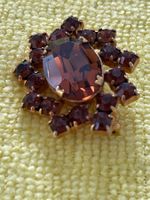 Vintage Brosche mit braunen Steinen, Vintage 🍂