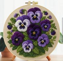 DIY-Stickerei-Set-Blumendesign-Geschenk-Dekoration-Sticken