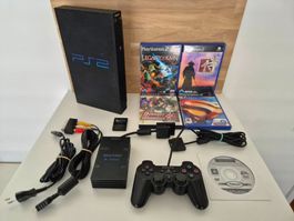 PlayStation 2 Konsole mit 5 PS2 Spielen und Zubehör