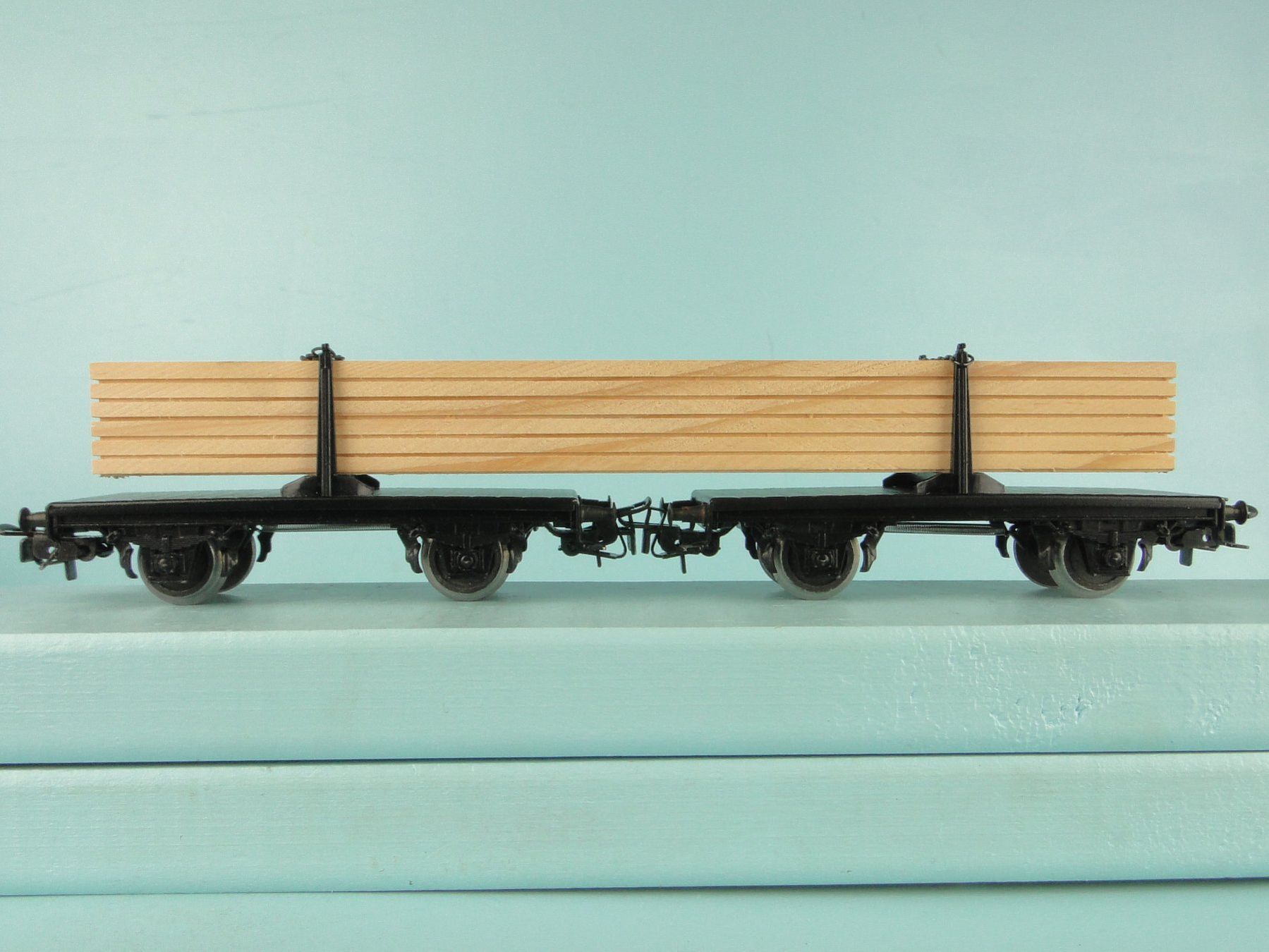 Märklin Modellini di ferrovie: Märklin 4665 Langholzwagen – Usato da Bülach venduto da cann11 3