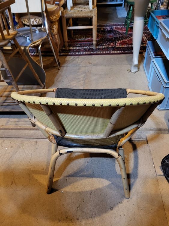 50er jahre sessel stuhl möbel design antik 1950 ratan Kaufen auf Ricardo