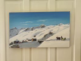 H. Candidas – Winterlandschaft Arosa – Ölgemälde 