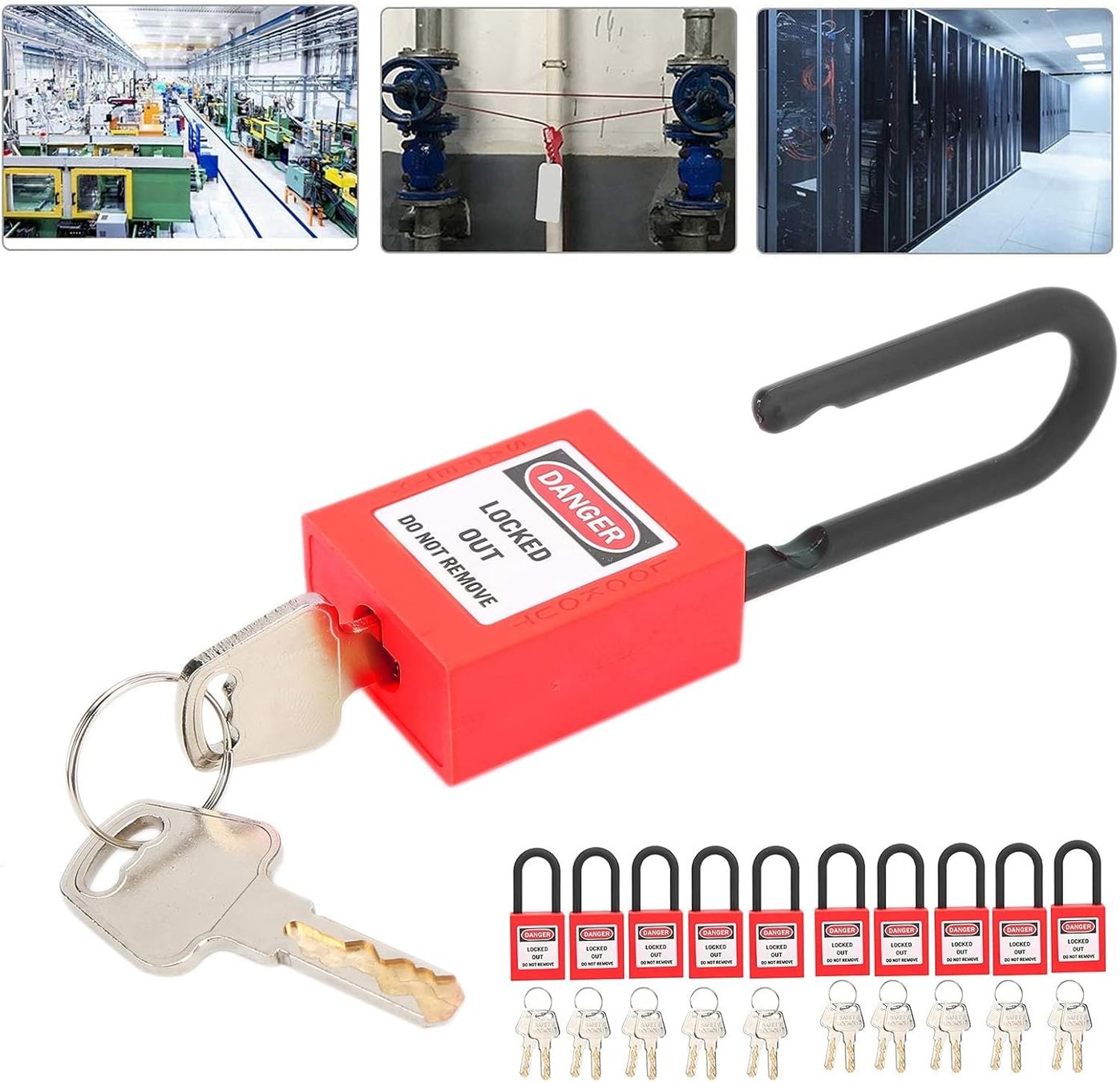 Schlösser: Lockout Tagout Schloss 10er Set Rot 38mm – Neu und originalverpackt aus Suhr von SchnapperCH 7