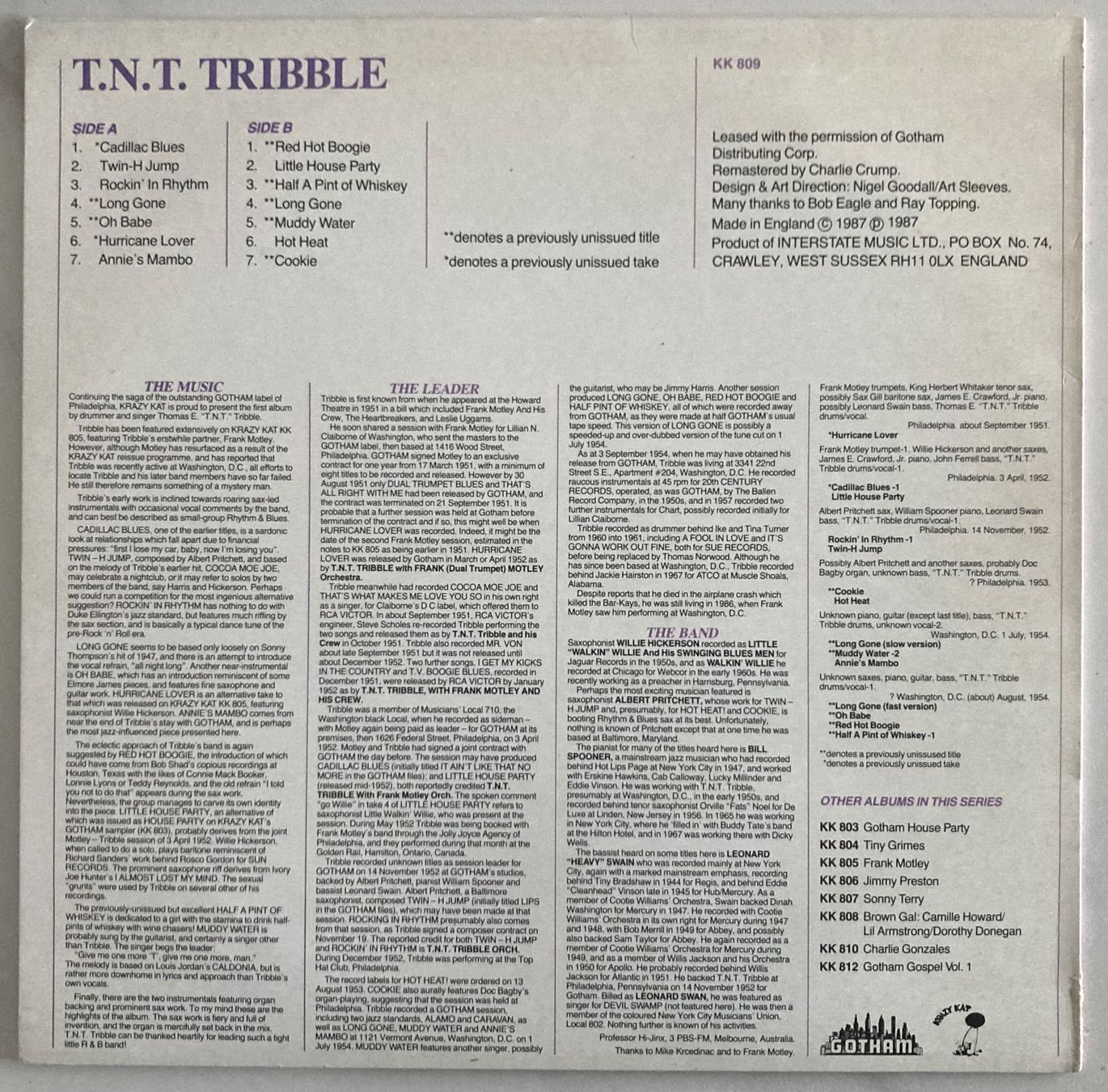 Dischi in vinile: T.N.T. TRIBBLE - T.N. TRIBBLE – Usato da Poliez-Pittet venduto da Newtown-Records 1