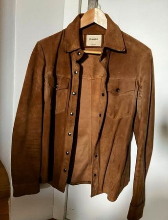 Mono Wildleder Jacke/Hemd braun Grösse S