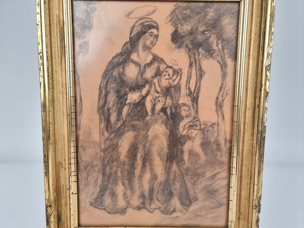 Dipinti: Bild von wahrscheinlich Maria mit dem Jesuskind – Usato da Urtenen-Schönbühl venduto da Restwert_Schoenbuehl 1