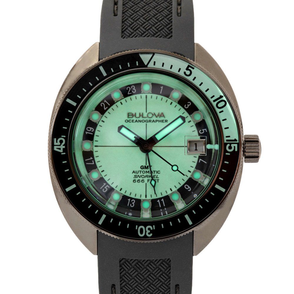 Bulova Orologi: Bulova Men's 98B407 Oceanographer GMT Mechanical – Nuovo e nell'imballaggio originale da Schindellegi venduto da harveystore 1
