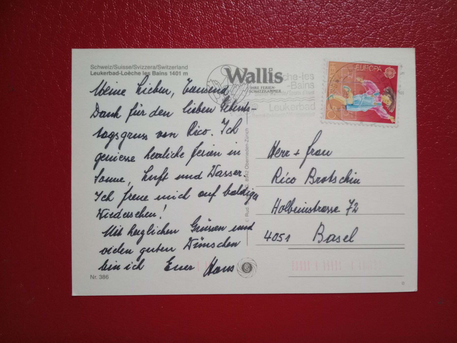 Cartoline postali: AK Kunst Leukerbad Wallis – Usato da Küttigen venduto da Melisch1000 1