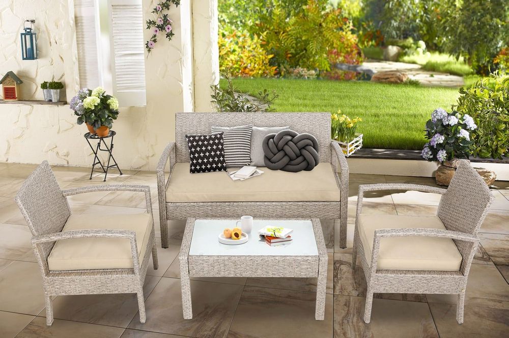 Garten-Sitzgruppe - Polyrattan 2