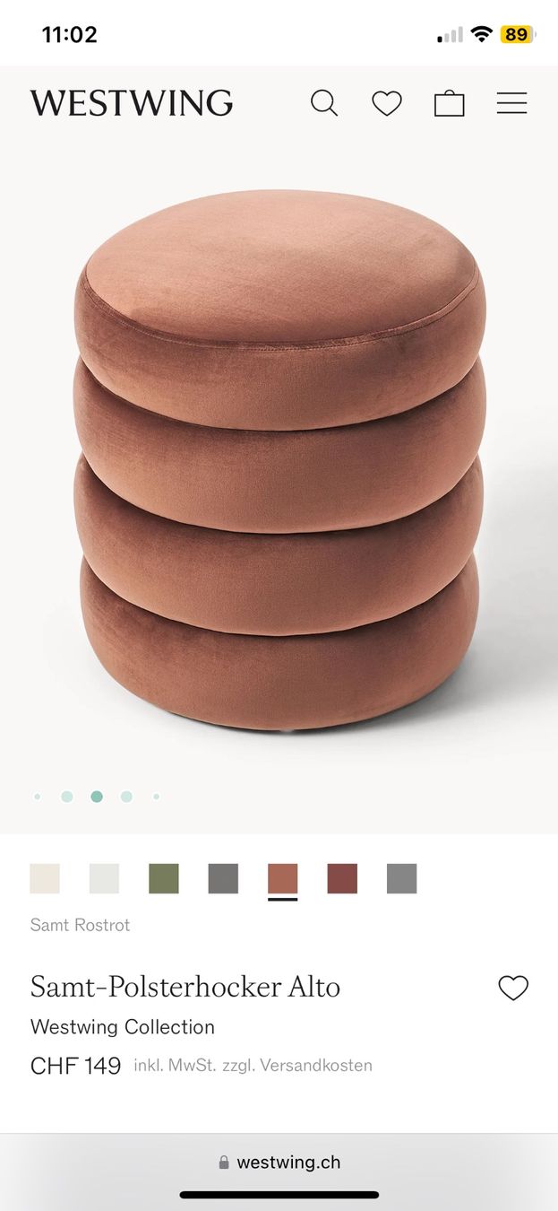 Westwing Hocker: Samt Hocker (Westwing) – Gebraucht aus Arbon von fluffyconqueror 5