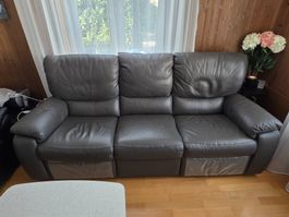 Echledersofa mit Liegefuntion