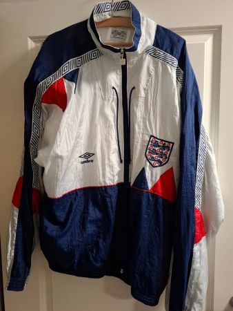 Original Umbro England Trainingsjacke, Vintage 80er /90er