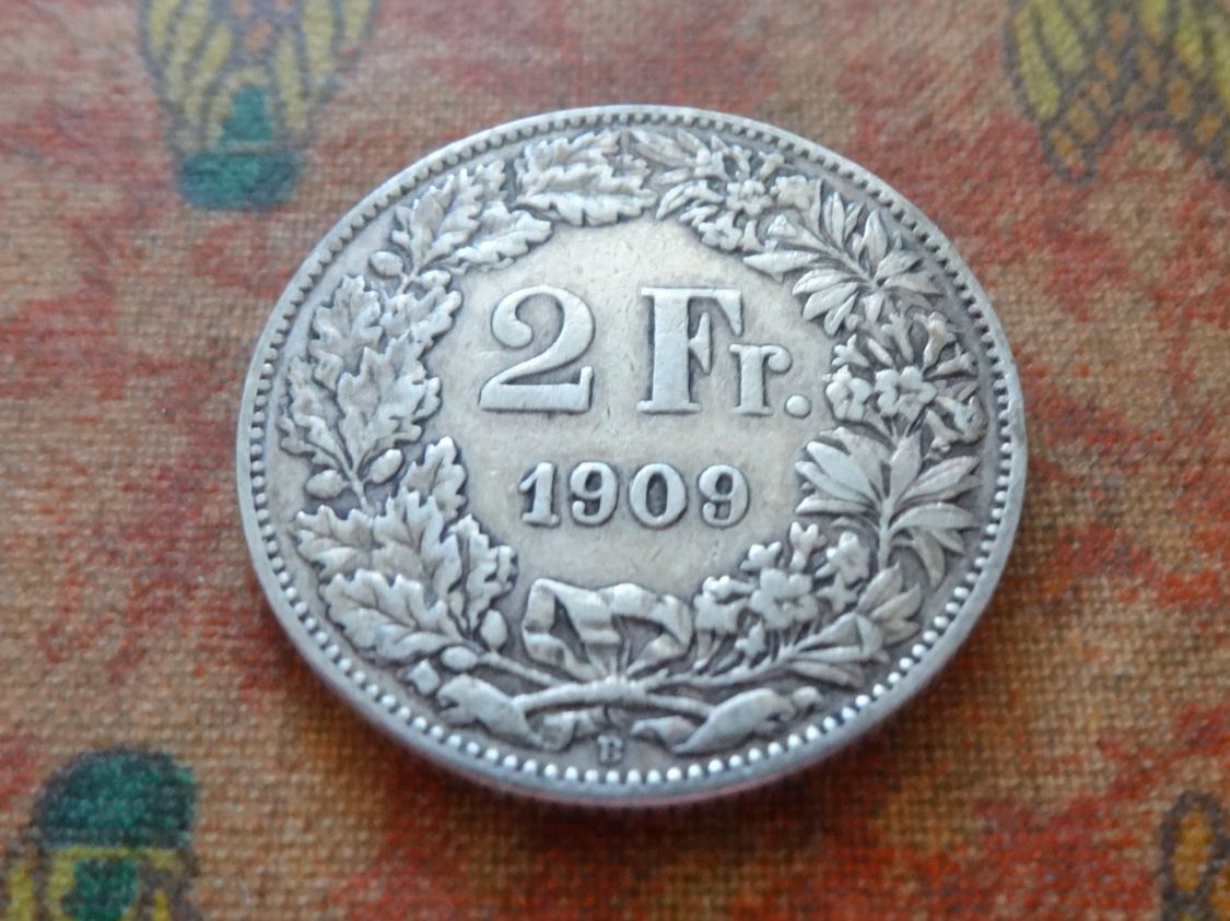 Toutes les monnaies: 2 Fr. 1909 – D'occasion à Romanel-sur-Lausanne par Swift13