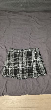 Skort kariert schwarz weiss Grösse L guter Zustand
