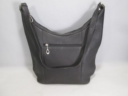 elegante Ledertasche, schwarz, CH-Fabrikant, NEU & OVP