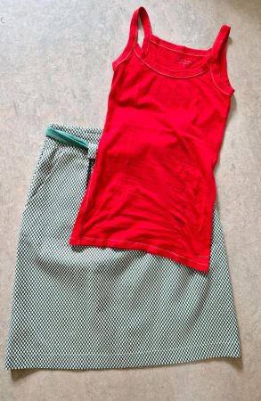 TOP SOMMERTOP MARC O'POLO XS 34 ROT , TOLL MIT JEANS HOSE