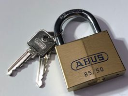 ABUS Messing Vorhangschloss 85/50 mit 2 Schlüsseln - NEU