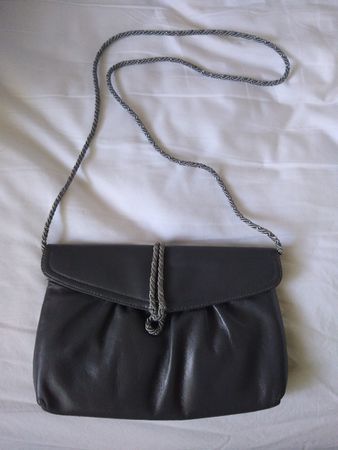 Stylish Leather Shoulder Bag Braided Strap