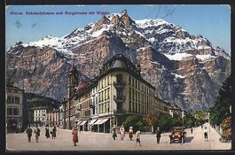 Glarus, Burgstrasse und Bahnhofstrasse m