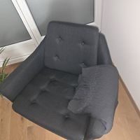 Sessel Vintage grau Stoff
