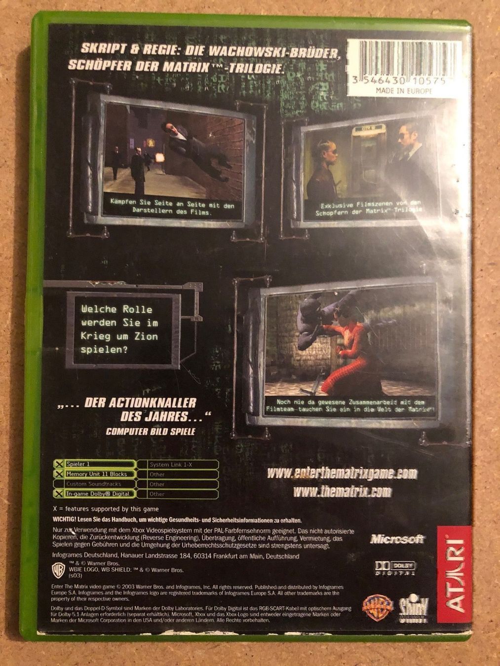 Giochi: Enter the Matrix für Xbox – Usato da Kestenholz venduto da Mad18 1