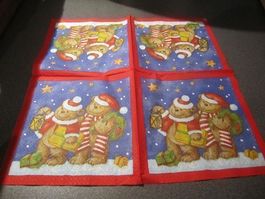 Servietten Weihnachtsbären mit Laterne, 10 Stück