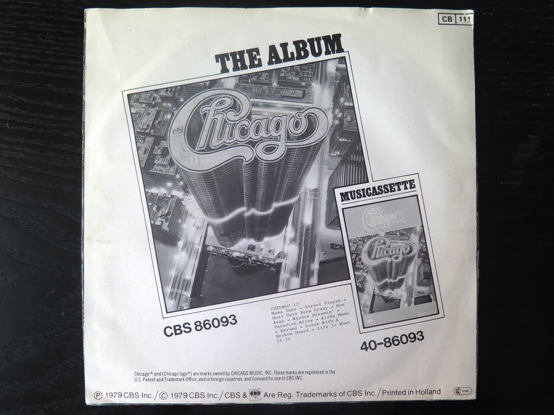 Schallplatten: (p) Single CHICAGO: Mama take, 1979 – Gebraucht aus Bern von Balzamico 1