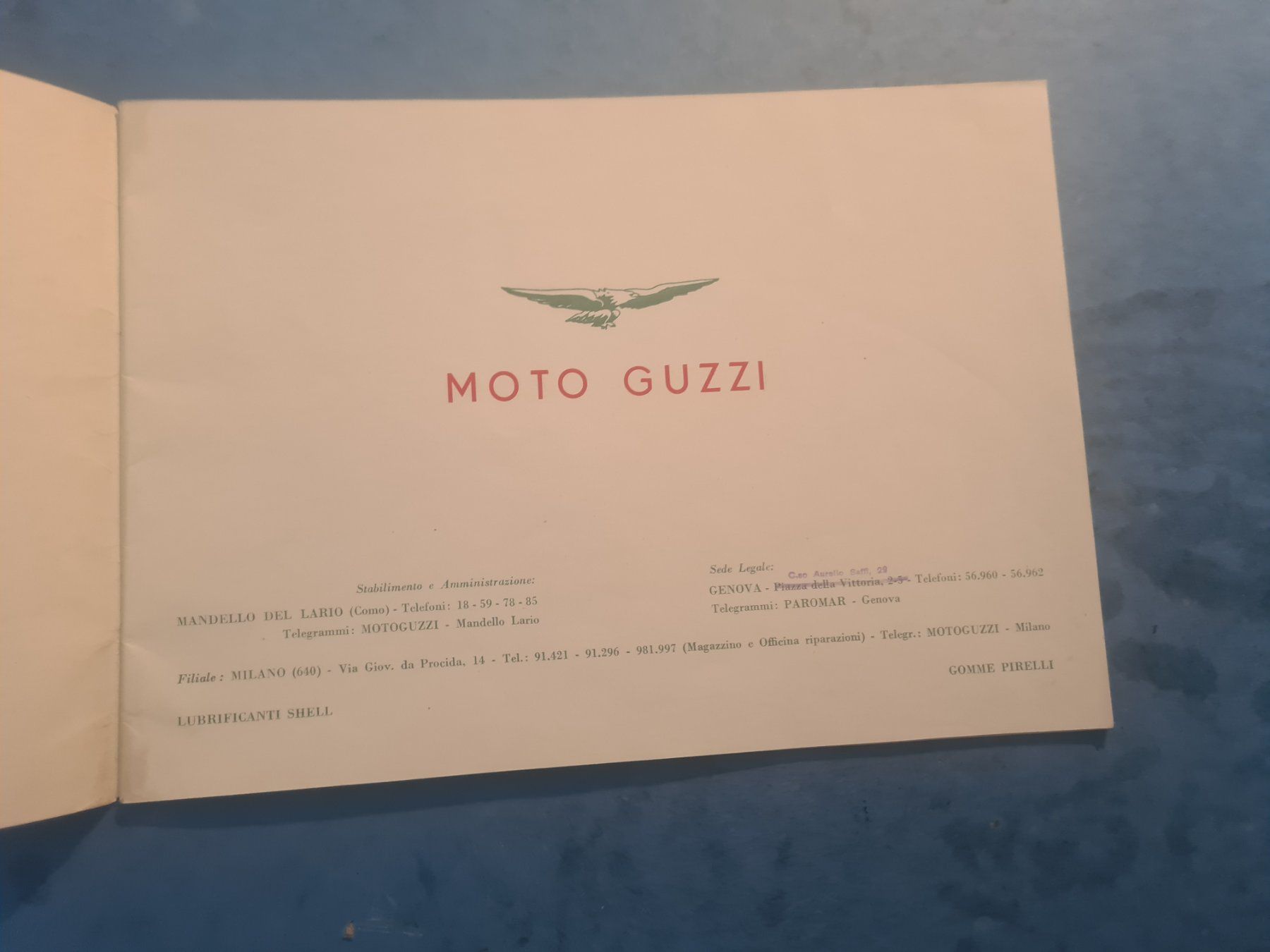 Moto Guzzi Documenti: MOTO GUZZI BROCHURE VINTAGE COLLECTION – Usato da Bellevue venduto da BURGOLMANIA 9